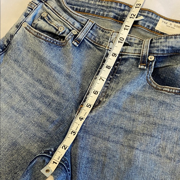 rag & bone Cate mid rise skinny fray hem Zip fly acid wash color Size 29 x 31” - Picture 14 of 14